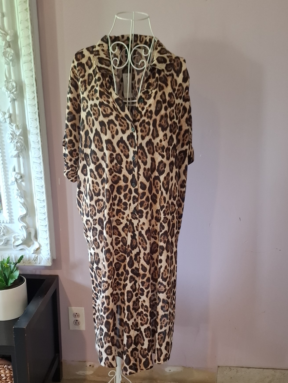 Lane Bryant Leopard Print Maxi Dress in Tan and Black